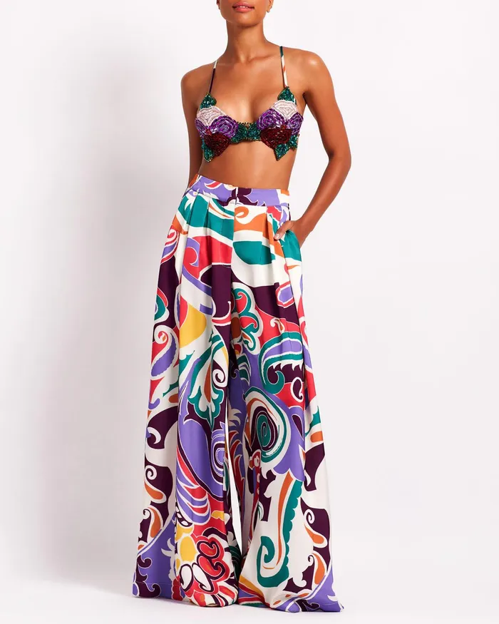 Bottoms Women PatBO Daydreamer Wide Leg Pant RUNWAY