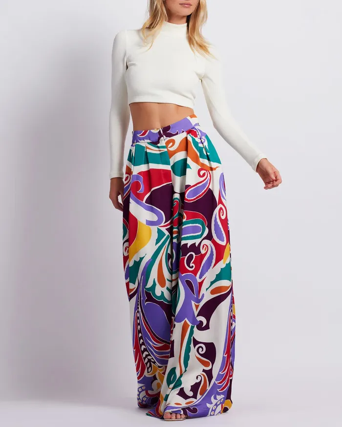 Bottoms Women PatBO Daydreamer Wide Leg Pant RUNWAY