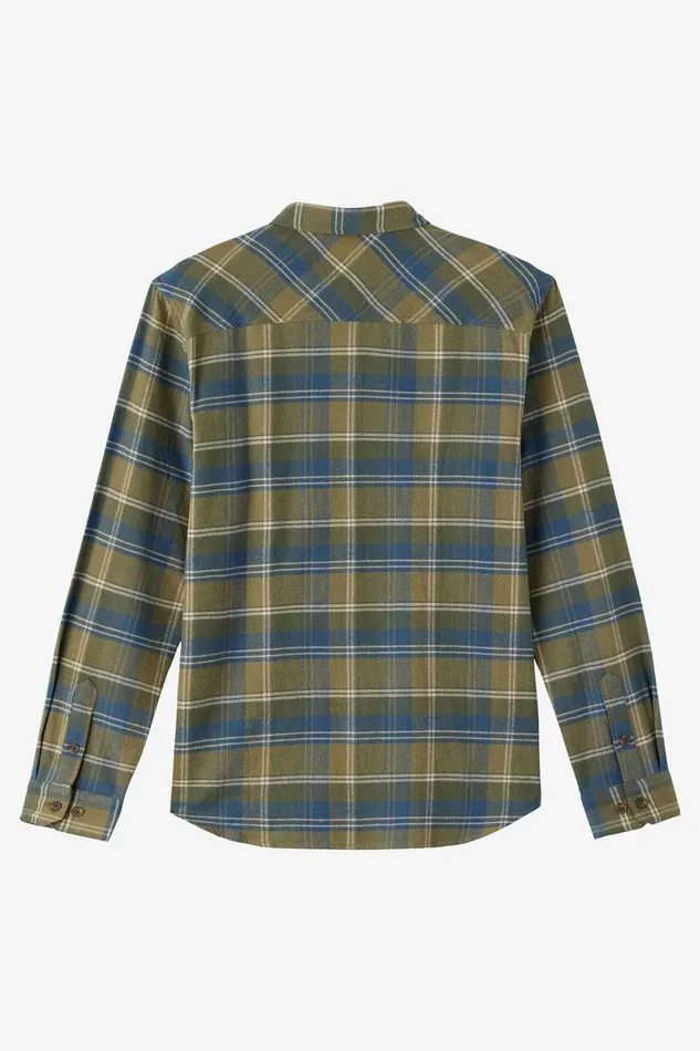 BOY039S REDMOND PLAID LONG SLEEVE SHIRT Deep Lichen Green Kids O039NEILL Boy039S Clothing