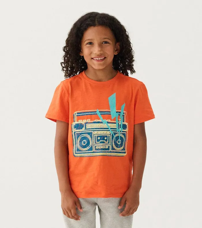 Boys Boombox Glow In The Dark Graphic Tee Hatley