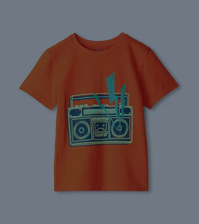 Boys Boombox Glow In The Dark Graphic Tee Hatley