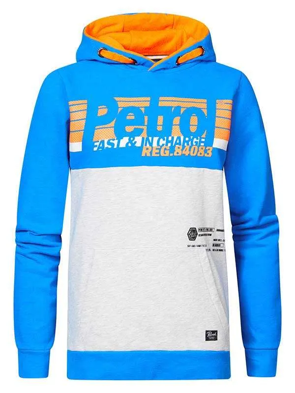 Boys Knits and Sweats Petrol Industries Colourblock Hoodie Bluebird