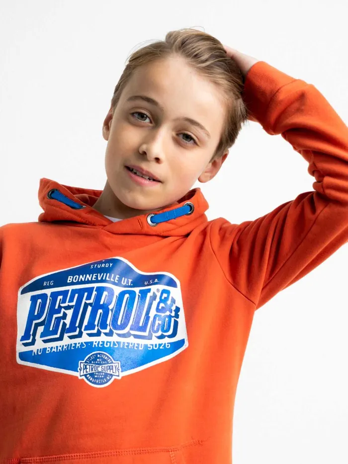 Boys Knits and Sweats Petrol Industries Hoodie With Logo Artwork Chilli