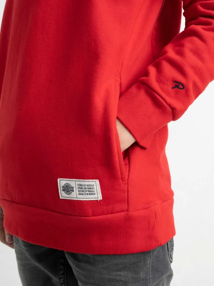Boys Knits and Sweats Petrol Industries Hoodie With Logo Artwork Pepper Red