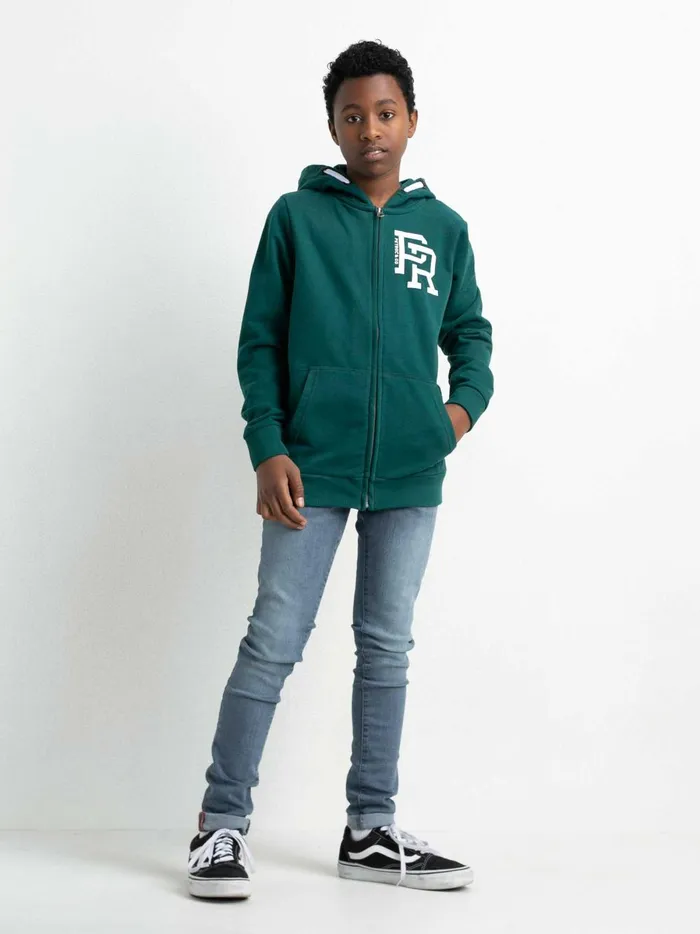 Boys Knits and Sweats Petrol Industries Zipped Hoodie Emerald Green