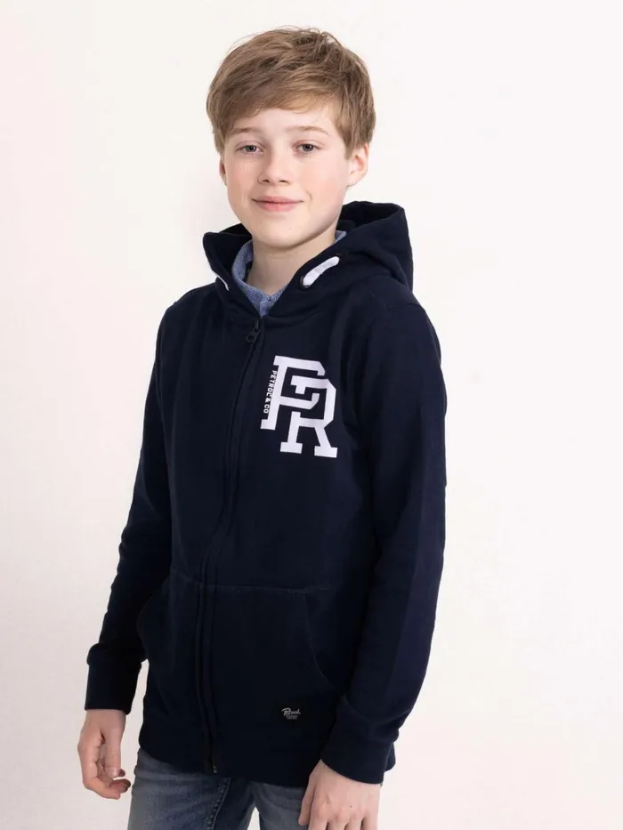 Boys Knits and Sweats Petrol Industries Zipped Hoodie Midnight Navy