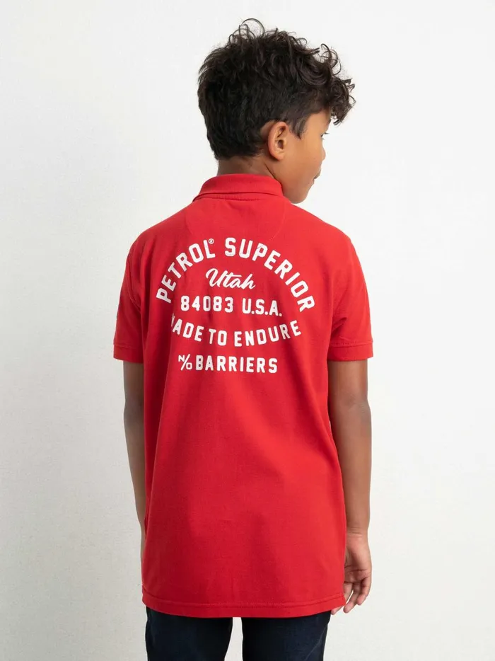 Boys Poloshirts Petrol Industries Sporty Polo Shirt Pepper Red