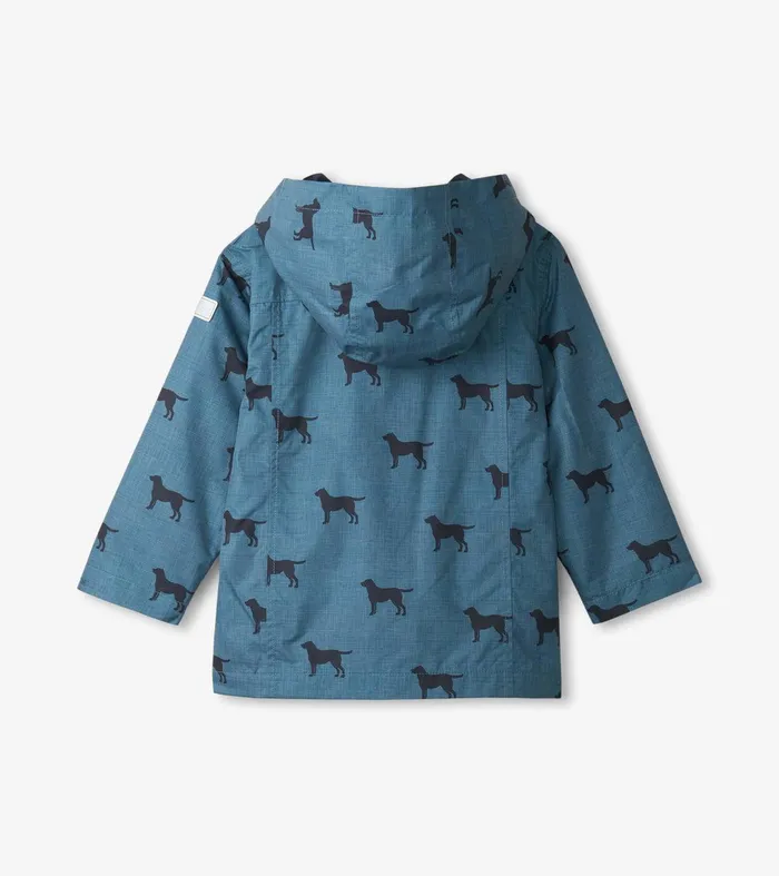 Boys Preppy Dogs ZipUp Lightweight Rain Jacket Hatley