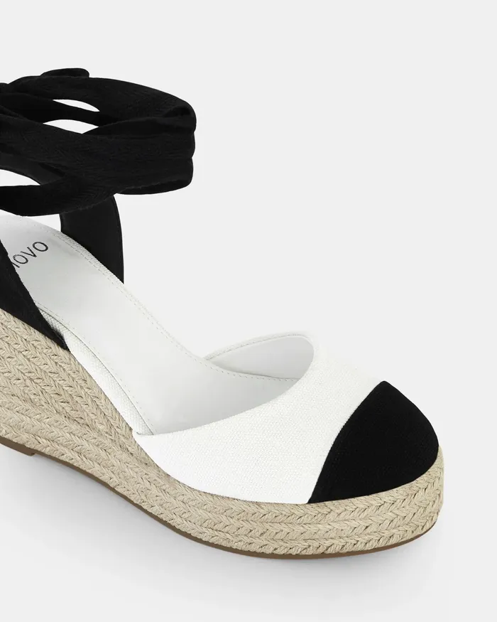 BUENOSAIRES BLACKWHITE Wedges NOVO Shoes Women