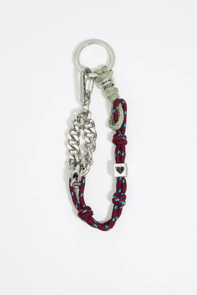 Burgundy Knots And Chain Key Ring Burgundy Women Bimba Y Lola Key Rings