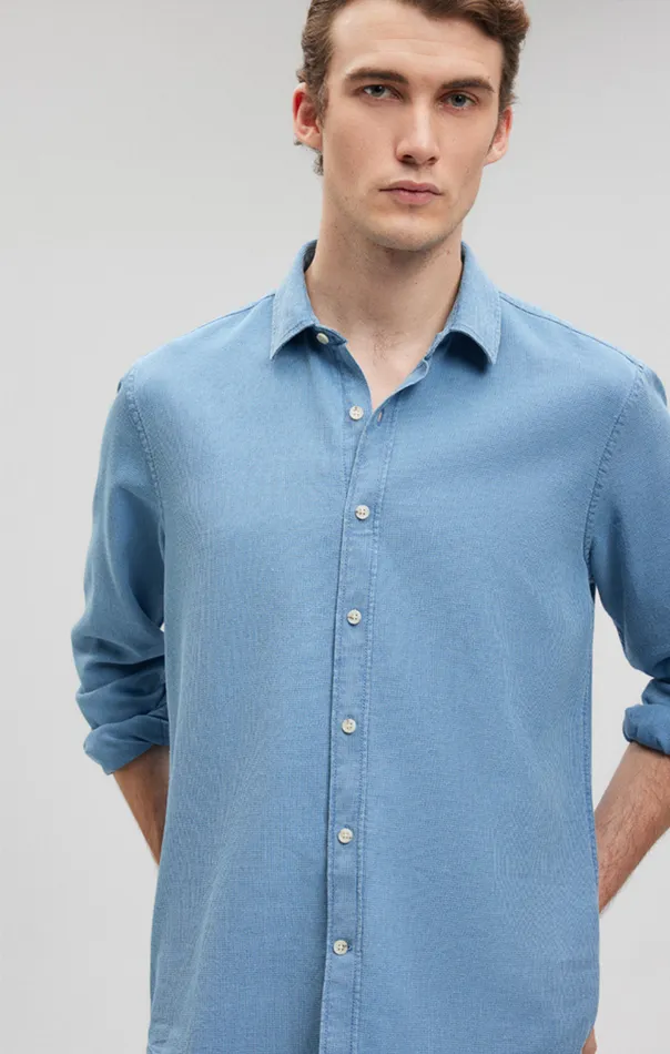 Button UpLong Sleeve Shirt In Indigo Men Mavi Jeans TShirts Button UpLong Sleeve Shirt In Indigo Men Mavi Jeans TShirts