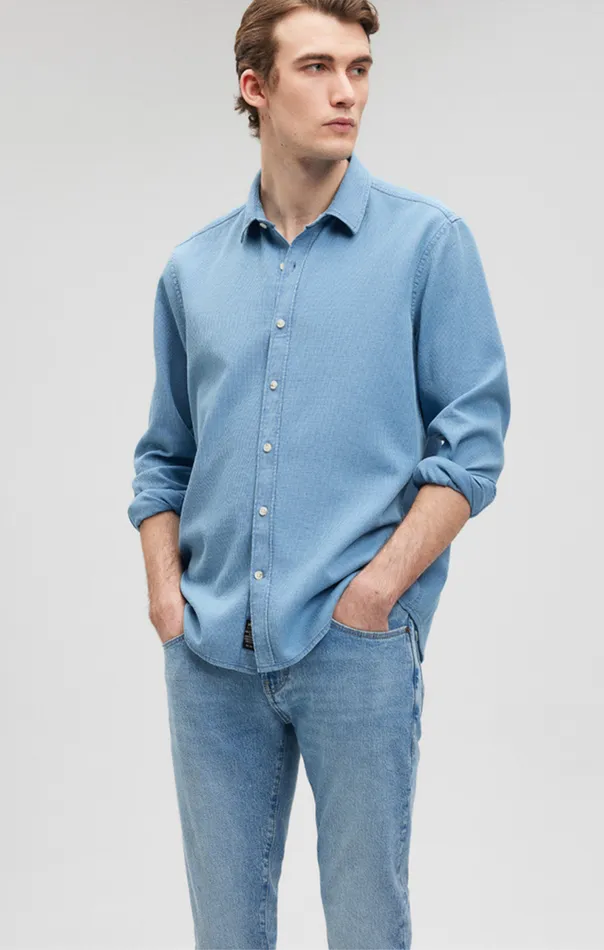 Button UpLong Sleeve Shirt In Indigo Men Mavi Jeans TShirts Button UpLong Sleeve Shirt In Indigo Men Mavi Jeans TShirts