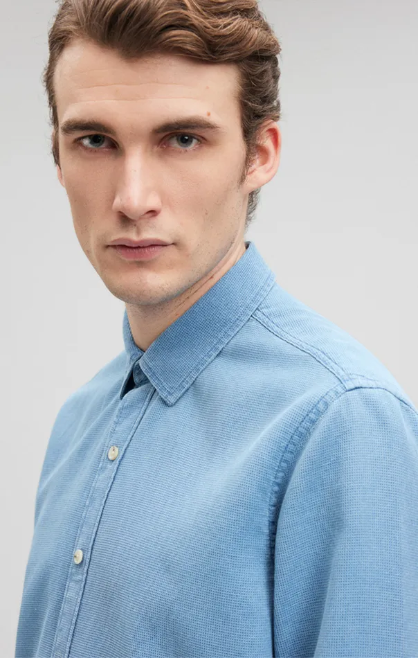 Button UpLong Sleeve Shirt In Indigo Men Mavi Jeans TShirts Button UpLong Sleeve Shirt In Indigo Men Mavi Jeans TShirts