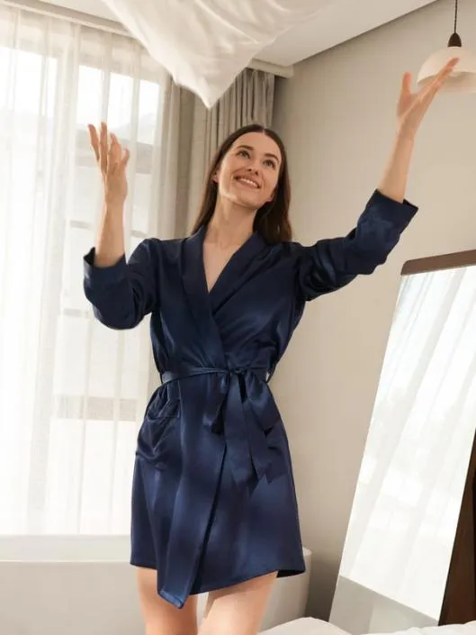 Buy Short Silk Robe Women Loungewear Online Shop Women Lilysilk Robes