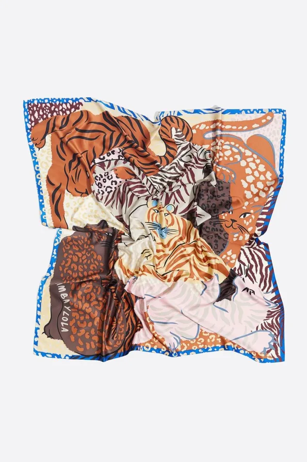 Camel Leopard And Tiger Scarf Camel Women Bimba Y Lola Scarves Camel Leopard And Tiger Scarf Camel Women Bimba Y Lola Scarves