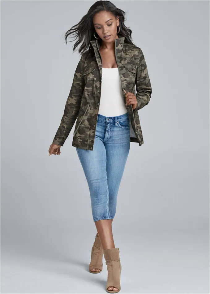 CAMO JACKET Olive Multi Women VENUS Jackets