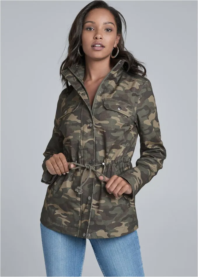 CAMO JACKET Olive Multi Women VENUS Jackets