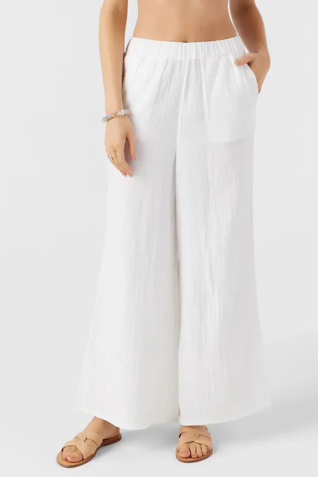 CARALEE DOUBLE GAUZE PANTS White Women O039NEILL Collections