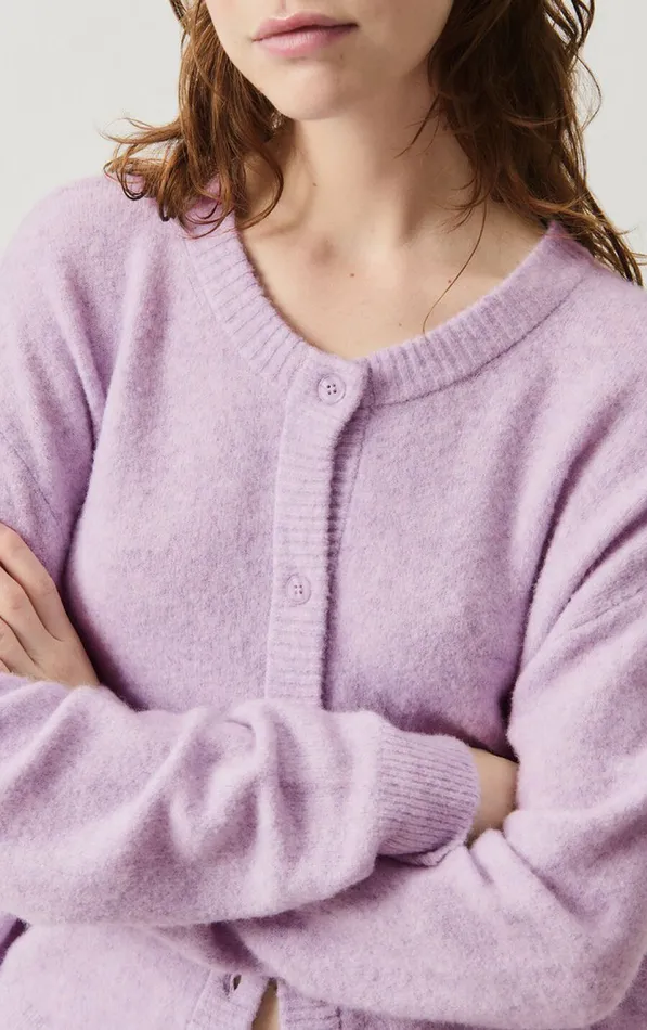 Cardigan Damsville Melange Glycine Women American Vintage Jumpers and Cardigans Cardigan Damsville Melange Glycine Women American Vintage Jumpers and Cardigans