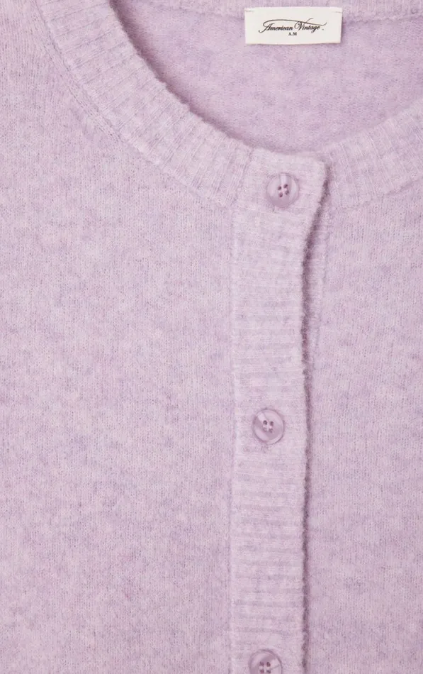 Cardigan Damsville Melange Glycine Women American Vintage Jumpers and Cardigans Cardigan Damsville Melange Glycine Women American Vintage Jumpers and Cardigans