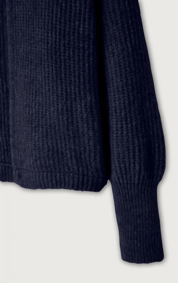Cardigan East Melange Navy Women American Vintage Jumpers and Cardigans Cardigan East Melange Navy Women American Vintage Jumpers and Cardigans