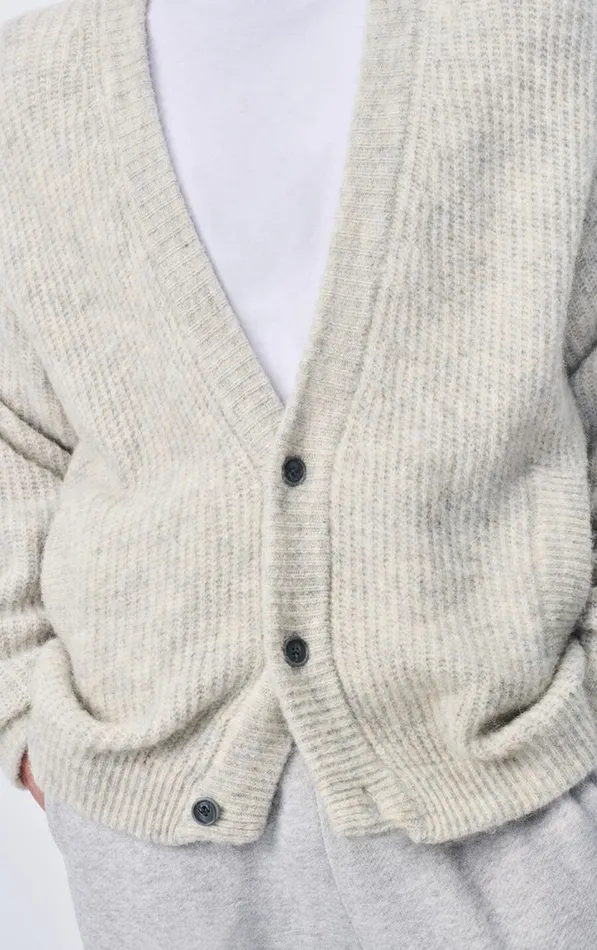 Cardigan East Melange Powder Snow Men American Vintage Jumpers and Cardigans Cardigan East Melange Powder Snow Men American Vintage Jumpers and Cardigans