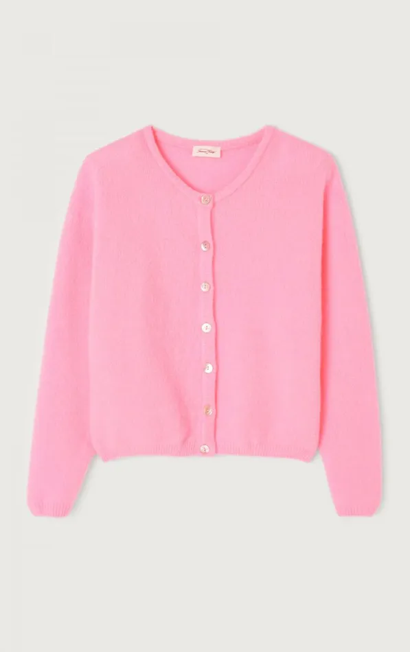 Cardigan Vitow Melange Rose Women American Vintage Jumpers and Cardigans