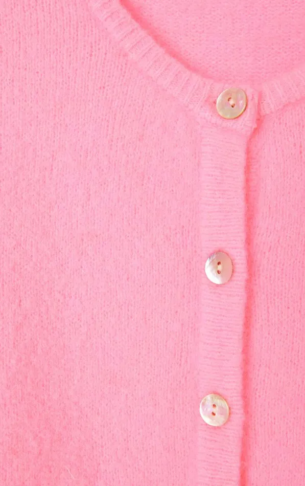 Cardigan Vitow Melange Rose Women American Vintage Jumpers and Cardigans Cardigan Vitow Melange Rose Women American Vintage Jumpers and Cardigans