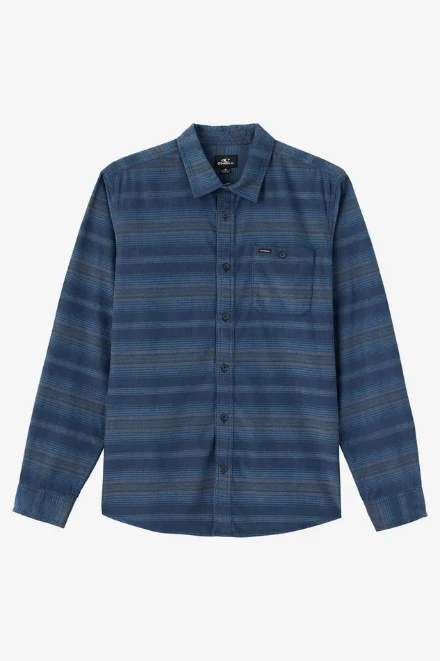 CARUSO STRIPE CORD STANDARD FIT LONG SLEEVE SHIRT Midnight Navy Men O039NEILL Clothing