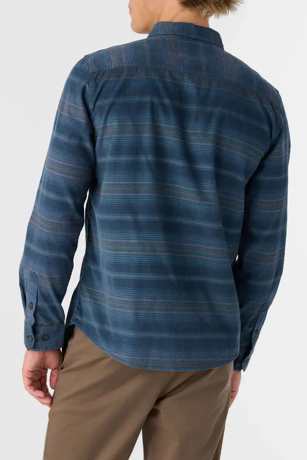 CARUSO STRIPE CORD STANDARD FIT LONG SLEEVE SHIRT Midnight Navy Men O039NEILL Clothing