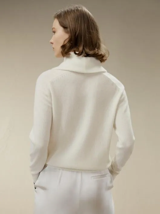 Cashmere Cowl Neck Sweater Women Lilysilk Knitwear