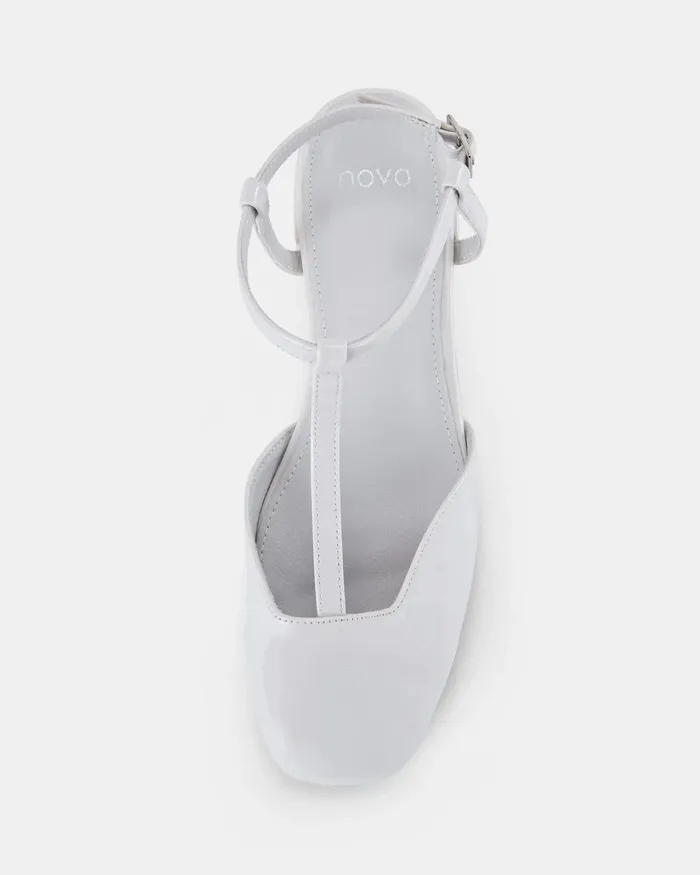 Casuals NOVO Shoes Women CASERTA CREAM PATENT Ballet Flats