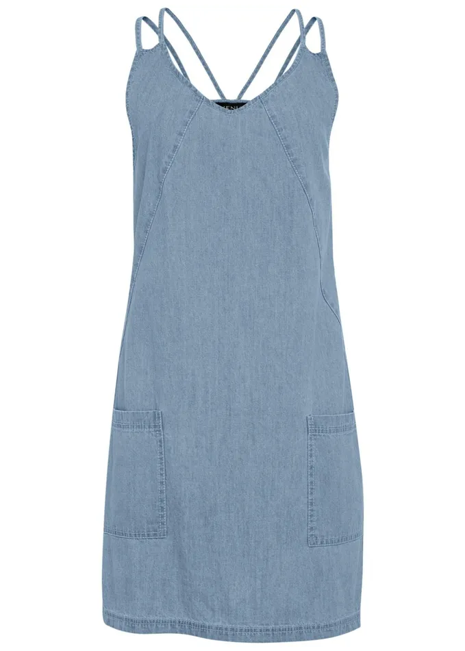 CHAMBRAY MINI DRESS Light Wash Women VENUS Sundresses