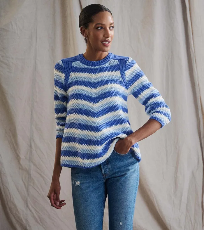 Chevron Swing Sweater 8211 Navy Blue Hatley