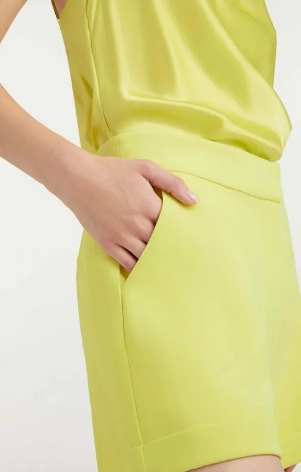 Cinq Sept Crepe Elaine Short Key Lime Women Shorts