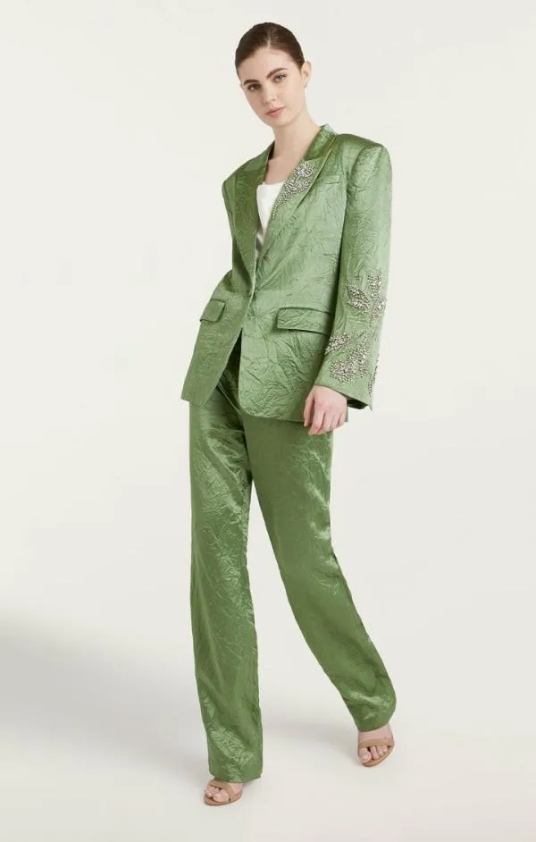 Cinq Sept Crystal Floral Embellished Cheyenne Blazer Bonsai Women Blazers