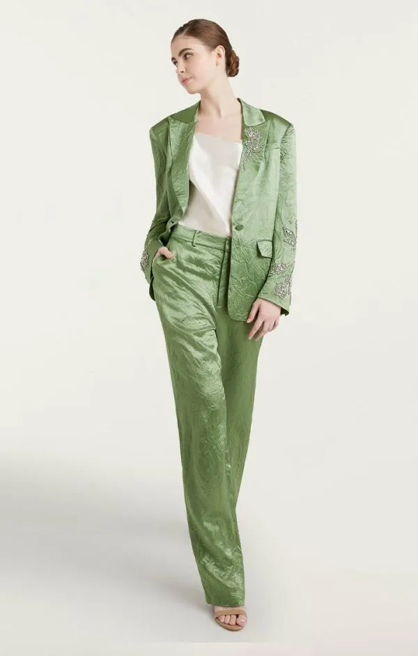Cinq Sept Crystal Floral Embellished Cheyenne Blazer Bonsai Women Blazers