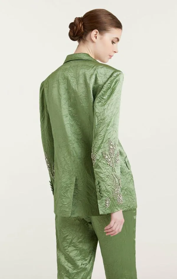 Cinq Sept Crystal Floral Embellished Cheyenne Blazer Bonsai Women Blazers