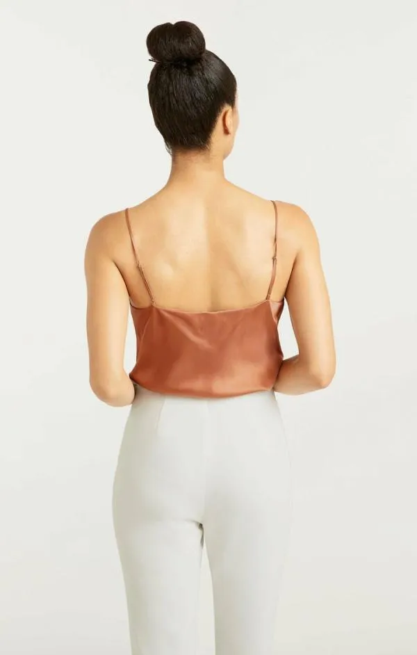 Cinq Sept Marta Cami Copper Women Tank Tops and Camisoles