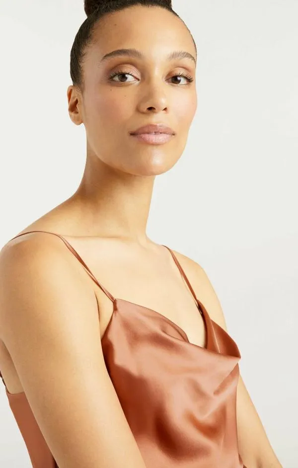 Cinq Sept Marta Cami Copper Women Tank Tops and Camisoles
