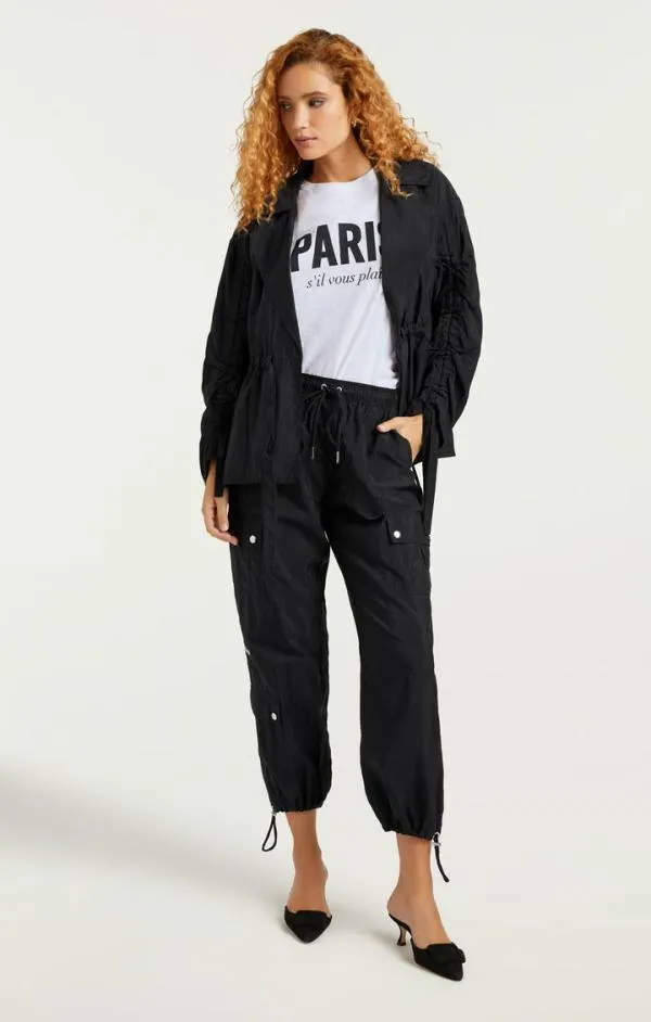Cinq Sept Nitsan Parachute Pant Black Women Pants