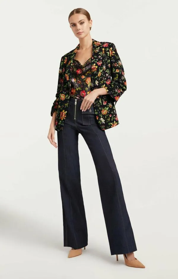 Cinq Sept Provence Kylie Blazer Black Multi Women Blazers