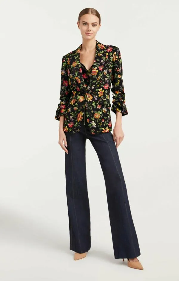 Cinq Sept Provence Kylie Blazer Black Multi Women Blazers