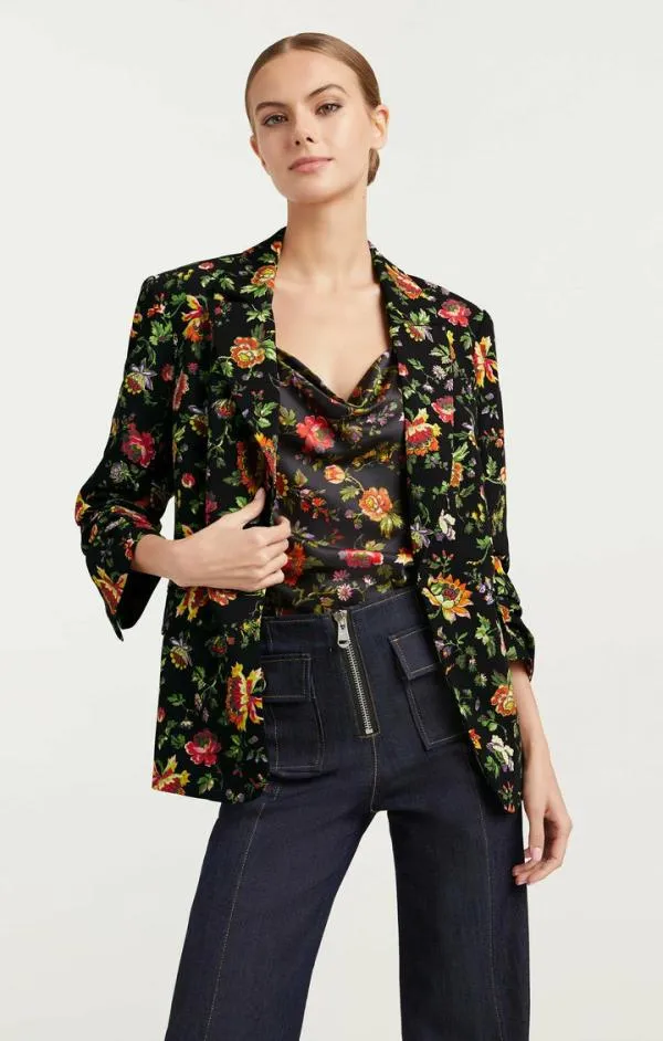 Cinq Sept Provence Kylie Blazer Black Multi Women Blazers