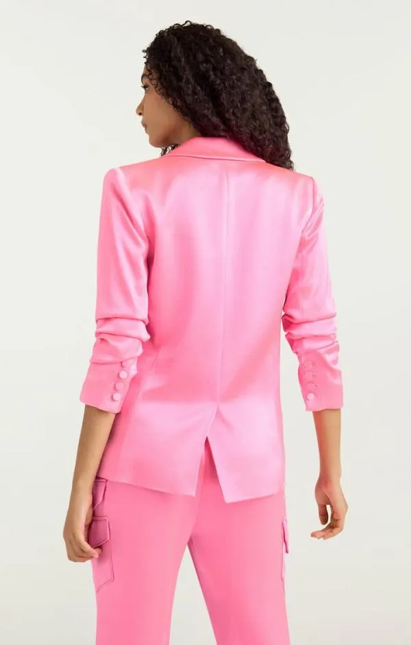 Cinq Sept Satin Kylie Blazer Electric Pink Women Blazers