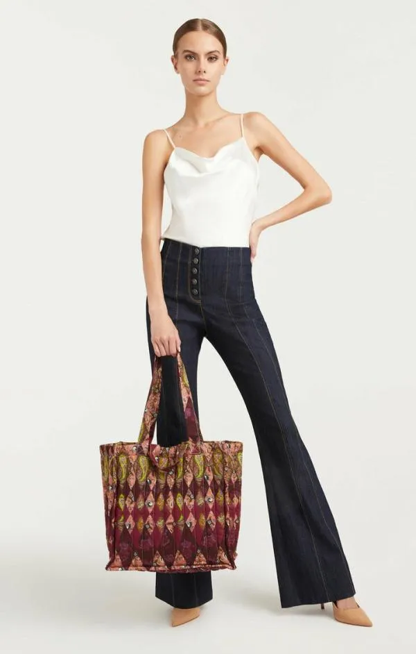 Cinq Sept Thea Patchwork Junith Bag Pale Rose Multi Women
