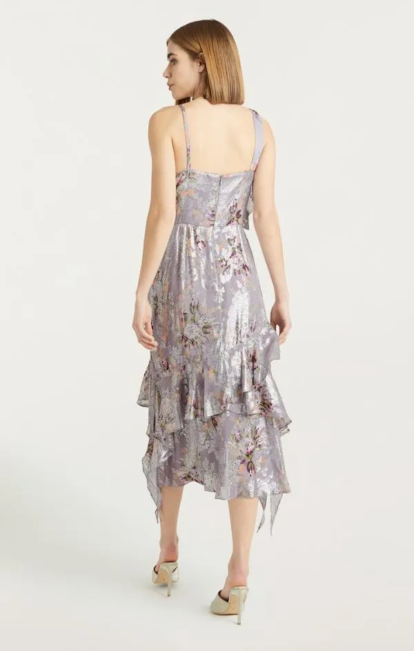 Cinq Sept Trevor Dress Grey Multi Women Midi