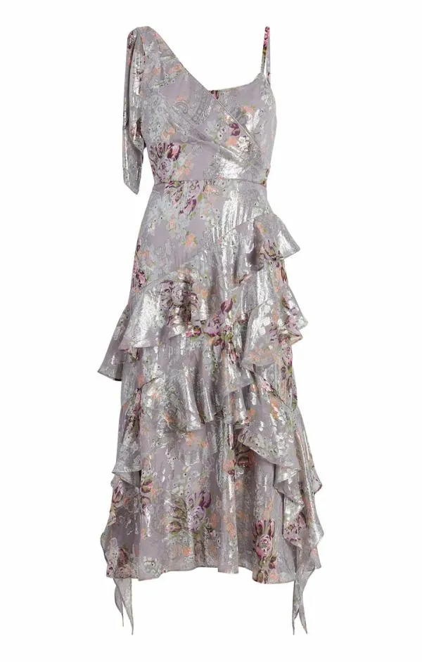 Cinq Sept Trevor Dress Grey Multi Women Midi