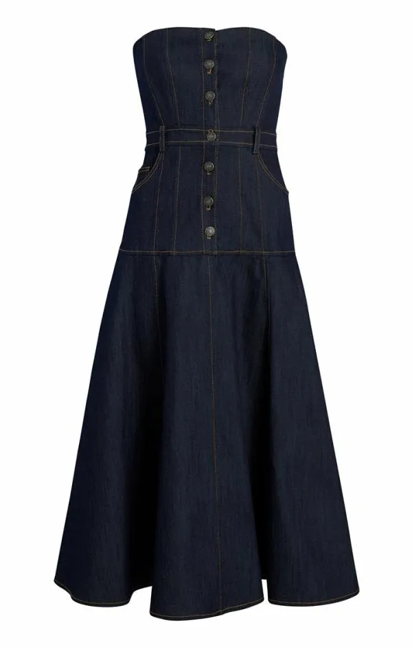 Cinq Sept Veena Dress Indigo Women Midi