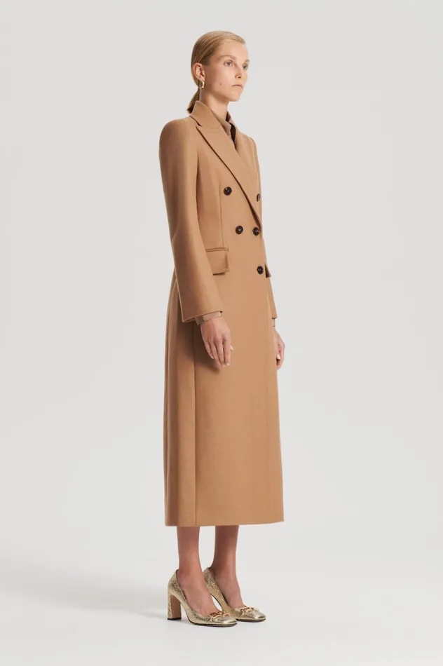 Coats Women Scanlan Theodore TAILORED COAT Camel Coats Women Scanlan Theodore TAILORED COAT Camel